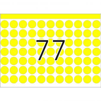 HERMA Étiquettes adhésives pour presses, DP1, 2721, papier jaune, Ø 13 mm, 132 f./10.000 étiquettes 