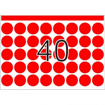 HERMA Étiquettes adhésives pour presses, DP1, 2742, papier rouge, Ø 19 mm, 252 f./10.000 étiquettes 