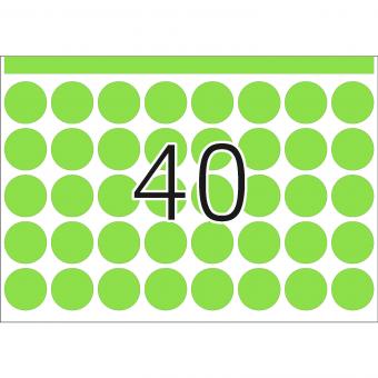 HERMA Étiquettes adhésives pour presses, DP1, 2745, papier vert, Ø 19 mm, 252 f./10.000 étiquettes 