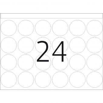 HERMA Étiquettes adhésives pour presses, DP1, 2750, papier blanc, Ø 25 mm, 210 f./5.000 étiquettes 