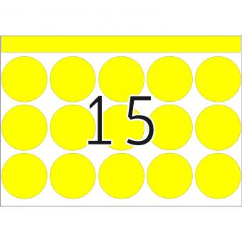 HERMA Étiquettes adhésives pour presses, DP1, 2761, papier jaune, Ø 32 mm, 335 f./5.000 étiquettes 
