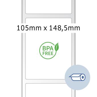 HERMA Étiquettes en rouleau thermo, 58303, Thermo eco, blanc, 105x148,5mm, 2.900 ét./r./min 66 roul. 