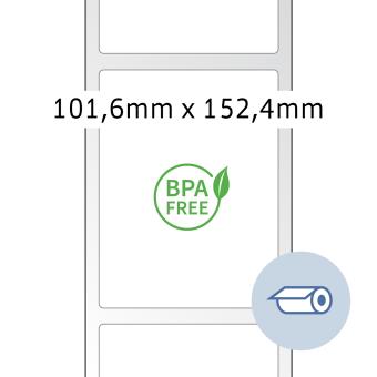HERMA Étiquettes en rouleau thermo, 58307, Thermo eco, blanc, 101,6x152,4mm, 2.900 ét./r./min 77 r. 
