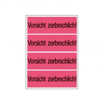 HERMA Étiquettes ZERBRECHLICH, 6758, papier rouge fluo, 118x39 mm, 250 feuilles/1.000 étiquettes 