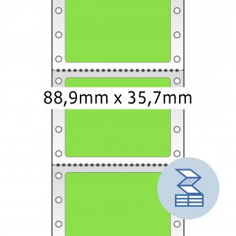 HERMA Étiquettes pour l&#039;ordinateur en continu, 8185, papier vert, 88,90x35,70mm, 2.000 étiqu./boîte 