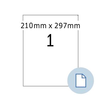 HERMA Étiquettes A4, 8422, papier blanc, 210x297 mm, 500 feuilles/500 étiquettes 