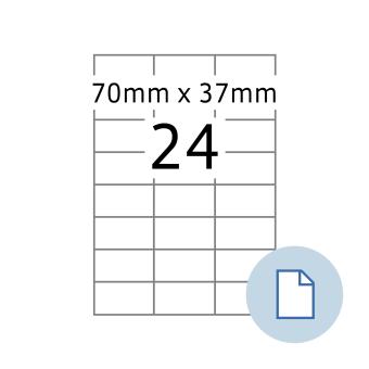 HERMA Étiquettes A4, 8424, papier blanc 70x37 mm, 500 feuilles/12.000 étiquettes 