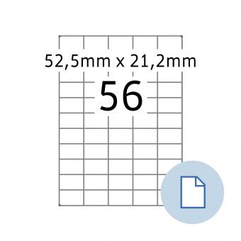 HERMA Étiquettes A4, 8456, papier blanc 52,5 x 21,2 mm, 500 feuilles/28.000 étiquettes 