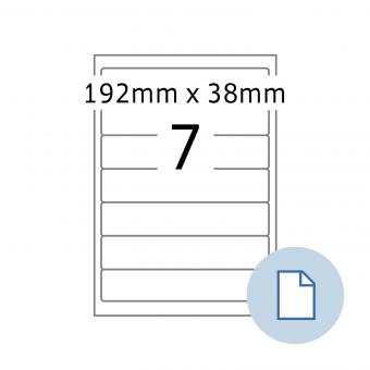 HERMA Étiquettes A4, 8721, étiqu. classeur, blanc 192x38 mm, 100 f./700 étiqu./unité livr. 10 boîte 