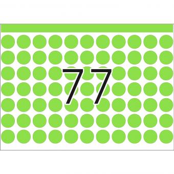 HERMA Étiquettes adhésives pour presses, DP1, 2725, papier vert, Ø 13 mm, 132 f./10.000 étiquettes 