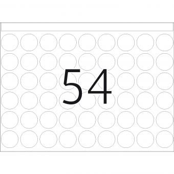 HERMA Étiquettes adhésives pour presses, DP1, 2730, papier blanc, Ø 16 mm, 187 f./10.000 étiquettes 
