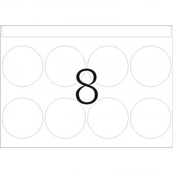 HERMA Étiquettes adhésives pour presses, DP1, 3100, papier blanc, Ø 40 mm, 128 f./1.000 étiquettes 