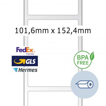 HERMA Étiquettes en rouleau thermo, 58006, Thermo eco, blanc, 101,6x152,4mm, 1.000 ét./r./min 182 r. 