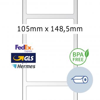 HERMA Étiquettes en rouleau thermo, 58009, Thermo eco, blanc, 105x148,5mm, 1.000 ét/roul/min 156 r 