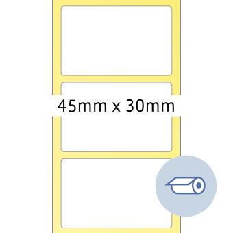 HERMA Étiquettes en rouleau thermotransfert, 58011,papier blanc, 45x30 mm, 4.800 ét./r./min 16 roul. 