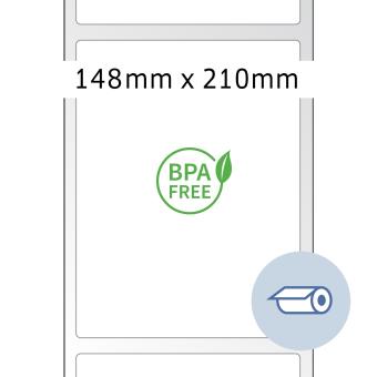 HERMA Étiquettes en rouleau thermo, 58350, Thermo eco, blanc, 148x210mm, 750 ét/roul/min 6 roul. 