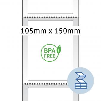 HERMA Étiquettes en paravent thermo directe, 58505, Thermo eco, blanc, 105x150mm, 1.000 étiqu./boîte 