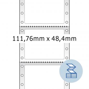 HERMA Étiquettes pour l&#039;ordinateur en continu, 8166, papier blanc, 111,76x48,40mm, 2.000 ét./boîte 
