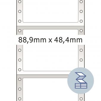 HERMA Étiquettes pour l&#039;ordinateur en continu, 8204, papier blanc, 88,90x48,40mm, 3.000 ét./boîte 