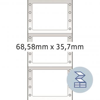 HERMA Étiquettes pour l&#039;ordinateur en continu, 8207, papier blanc, 68,58x35,70mm, 4.000 ét./boîte 