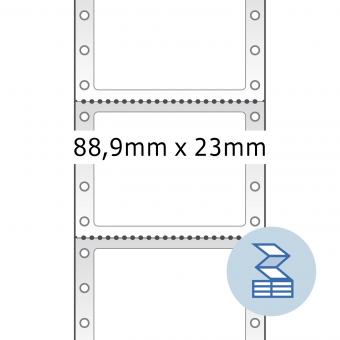 HERMA Étiquettes pour l&#039;ordinateur en continu, 8210, papier blanc, 88,90x23,00mm, 6.000 ét./boîte 