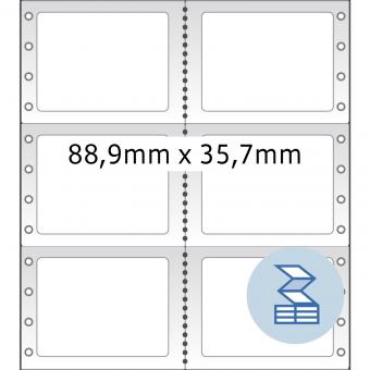 HERMA Étiquettes pour l&#039;ordinateur en continu, 8220, papier blanc, 88,90x35,70mm, 8.000 étiqu./boîte 