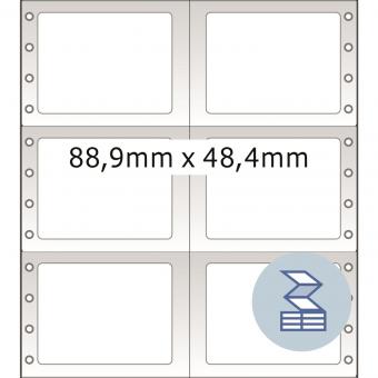 HERMA Étiquettes pour l&#039;ordinateur en continu, 8226, papier blanc, 88,90x48,40mm, 6.000 ét./boîte 