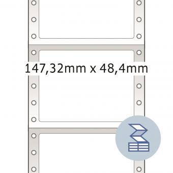 HERMA Étiquettes pour l&#039;ordinateur en continu, 8293, papier blanc, 147,32x48,40mm, 6.000 ét./boîte 