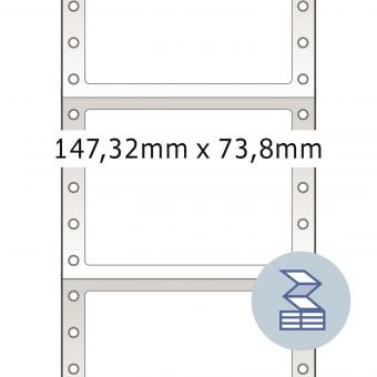 HERMA Étiquettes pour l&#039;ordinateur en continu, 8294, papier blanc, 147,32x73,80mm, 4.000 ét./boîte 