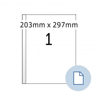 HERMA Étiquettes A4, 8401, papier blanc, 203x297 mm, 500 feuilles/500 étiquettes 
