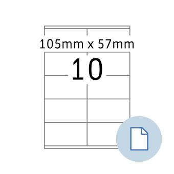 HERMA Étiquettes A4, 8420, papier blanc 105x57 mm, 500 feuilles/5.000 étiquettes 