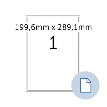 HERMA Étiquettes A4, 8772, papier blanc 199,6x289,1mm, 100 f./100 étiqu./unité livr. 10 boîte 